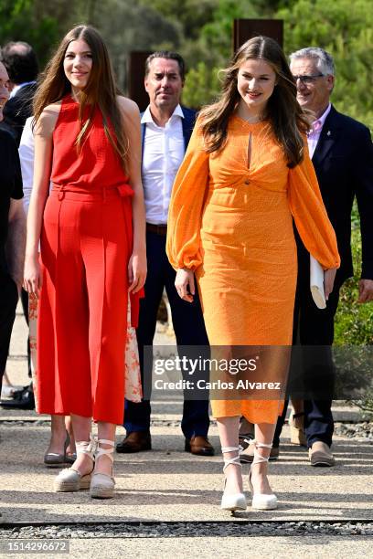 Crown Princess Leonor of Spain and Princess Sofia of Spain attend a meeting-Workshop on Innovation, teamwork and creativity, with Spanish chef Ferran...