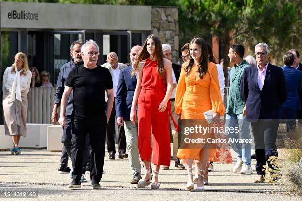 Crown Princess Leonor of Spain and Princess Sofia of Spain attend a meeting-Workshop on Innovation, teamwork and creativity, with Spanish chef Ferran...