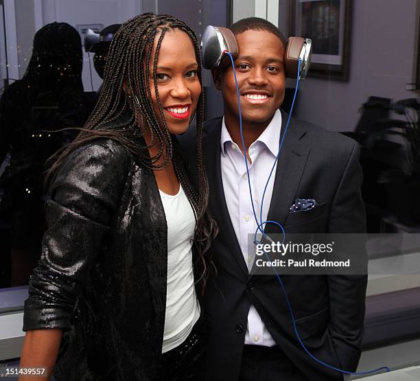 Actress Regina King and her son Ian Alexander Jr. Attend 2012 NBA Baller Beats For Xbox 360 VMA Lounge After Party at The Ritz-Carlton Residences at...