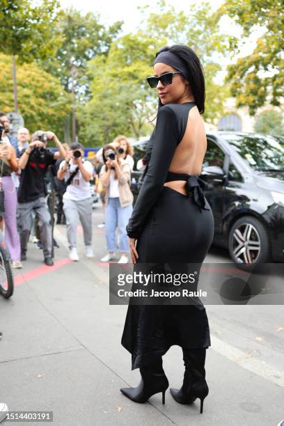 Camila Cabello attends the Alexandre Vauthier Haute Couture Fall/Winter 2023/2024 show as part of Paris Fashion Week on July 04, 2023 in Paris,...
