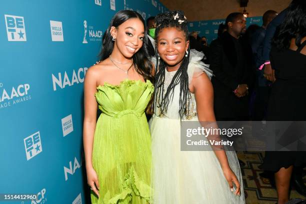 Eris Baker and Celina Smith at the 53rd NAACP Image Awards Live Show Screening held at The Roosevelt Hotel on February 26th, 2022 in Los Angeles,...