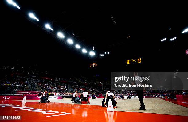 General view of play during the Men's Pool Phase Group A match between Great Britain and Japan on day 9 of the London 2012 Paralympic Games at the...