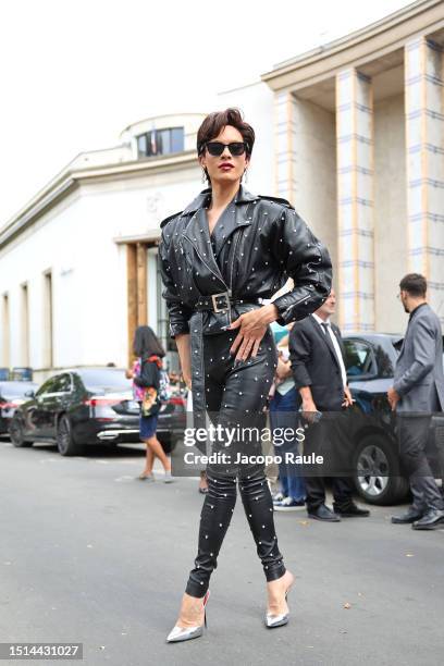 Miss Fame attends the Alexandre Vauthier Haute Couture Fall/Winter 2023/2024 show as part of Paris Fashion Week on July 04, 2023 in Paris, France.