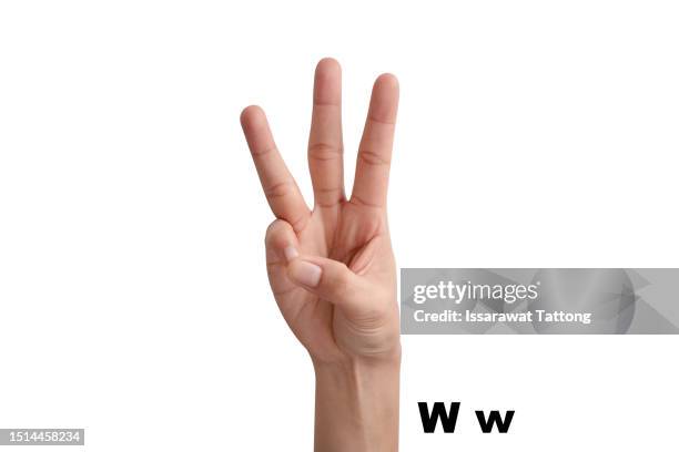What Is W In Sign Language Asl Manual Alphabet Photos and Premium High Res Pictures - Getty Images