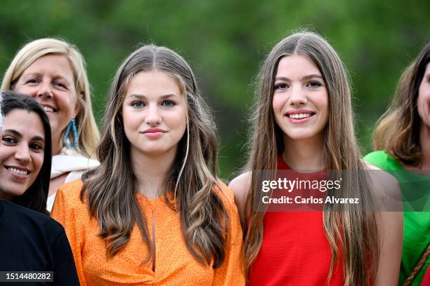 Crown Princess Leonor of Spain and Princess Sofia of Spain attend a meeting-Workshop on Innovation, teamwork and creativity, with Spanish chef Ferran...