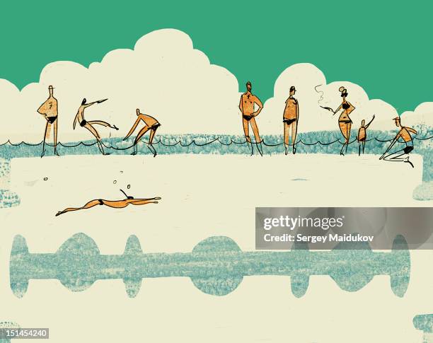 dangerous beach - sunglasses woman stock illustrations