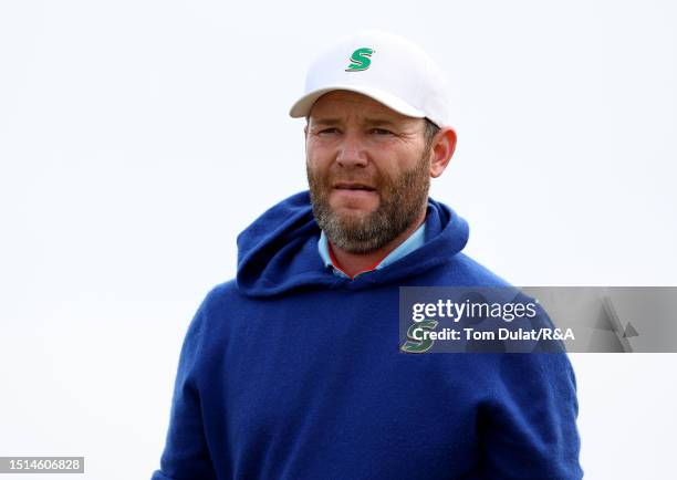 Branden Grace of South Africa looks on during The Open Final Qualifying at Royal Cinque Ports Golf Club on July 04, 2023 in Deal, England.