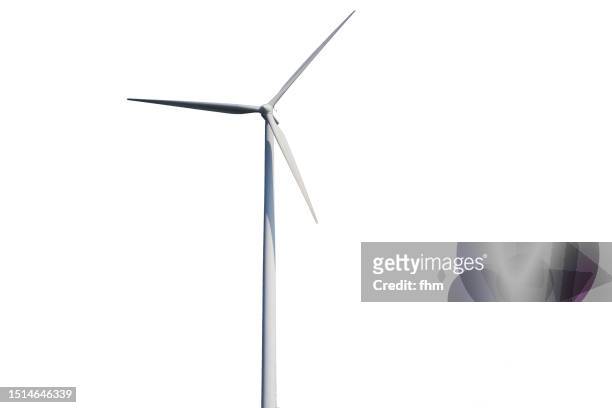 wind turbine cut out - white backgrounds stock pictures, royalty-free photos & images