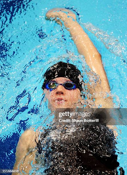 Kelley Becherer of the United States competes in the Women's 200m Individual Medley - SM13 final on day 9 of the London 2012 Paralympic Games at...