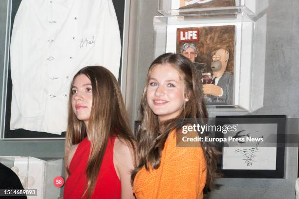 Princess Sofia and Princess Leonor of Asturias and Girona attend the meeting-workshop with a group of young participants in elBullifoundation...