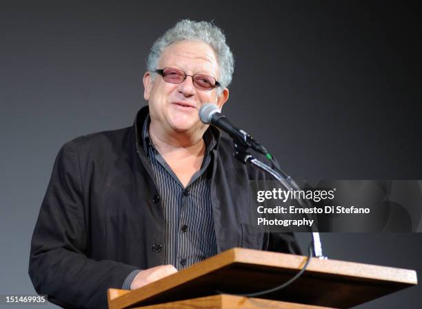 Producer Jeremy Thomas speaks onstage at the "Kon-Tiki" premiere during the 2012 Toronto International Film Festival on September 7, 2012 in Toronto,...