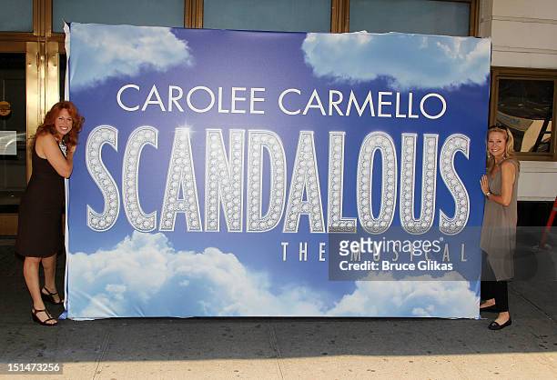Carolee Carmello and Kathie Lee Gifford attend the "Scandalous" Theater Marquee Installation at Neil Simon Theatre on September 7, 2012 in New York...