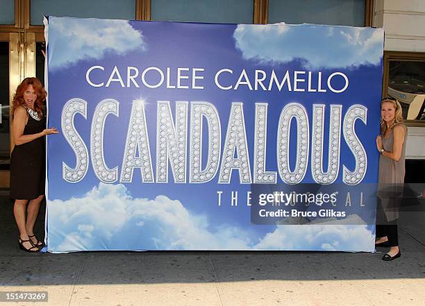 Carolee Carmello and Kathie Lee Gifford attend the "Scandalous" Theater Marquee Installation at Neil Simon Theatre on September 7, 2012 in New York...