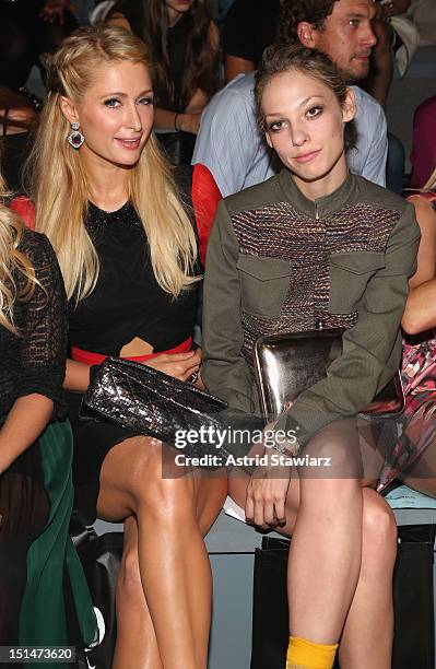 Paris Hilton and Corey Kennedy attend the Charlotte Ronson SS13 Show at The Stage at Lincoln Center on September 7, 2012 in New York City.