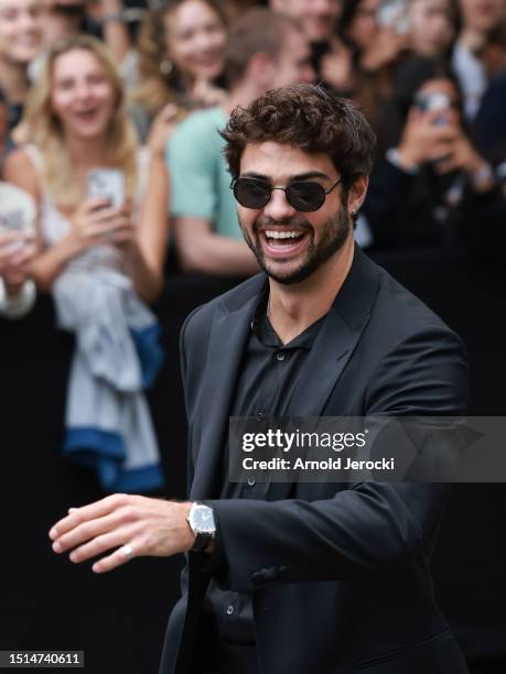 Noah Centineo attends the Giorgio Armani Privé Haute Couture Fall/Winter 2023/2024 show as part of Paris Fashion Week on July 04, 2023 in Paris,...