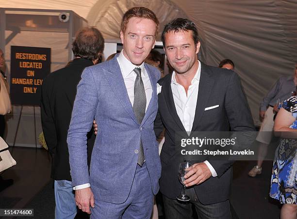 Actors Damian Lewis and James Purefoy attend the Showtime and Time Warner Cable hosted premiere screening and reception to launch the second season...