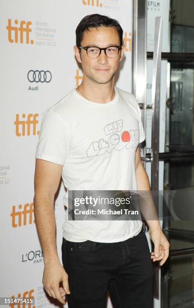 Joseph Gordon-Levitt arrives at "The Master" premiere during the 2012 Toronto International Film Festival held at Princess of Wales Theatre on...