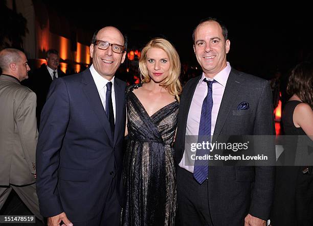 Chairman and CEO Showtime Networks Matt Blank, actress Claire Danes and President of Entertainment Showtime Networks David Nevins attend the Showtime...