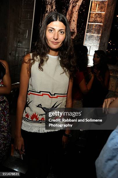 Giovanna Battaglia attends the Destination Iman Website Launch Party at Dream Downtown on September 7, 2012 in New York City.