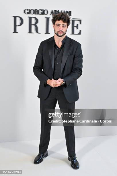 Noah Centineo attends the Giorgio Armani Privé Haute Couture Fall/Winter 2023/2024 show as part of Paris Fashion Week on July 04, 2023 in Paris,...