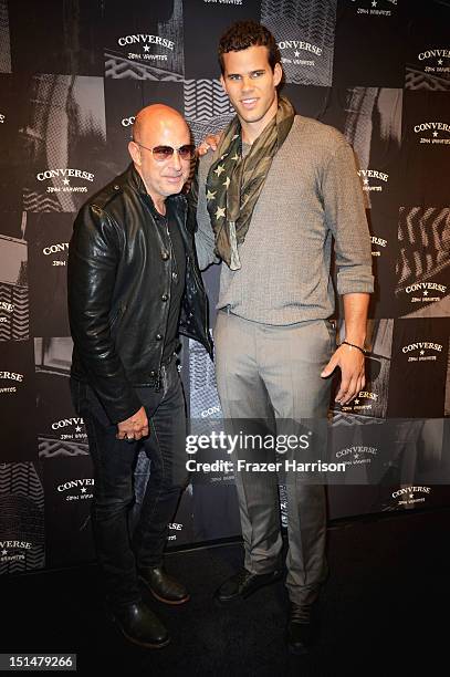 Designer John Varvatos and professional basketball player Kris Humphries attends The Converse by John Varvatos Weapon Launch Event during New York...