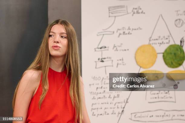 Princess Sofia of Spain attends a meeting-Workshop on Innovation, teamwork and creativity, with Spanish chef Ferran Adrià at the elBulli1846 in Roses...