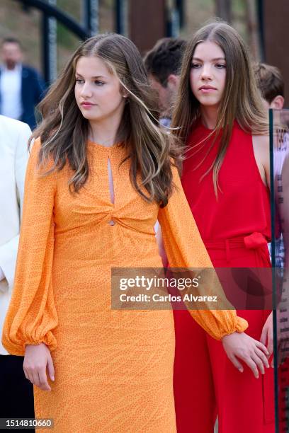 Crown Princess Leonor of Spain and Princess Sofia of Spain attend a meeting-Workshop on Innovation, teamwork and creativity, with Spanish chef Ferran...