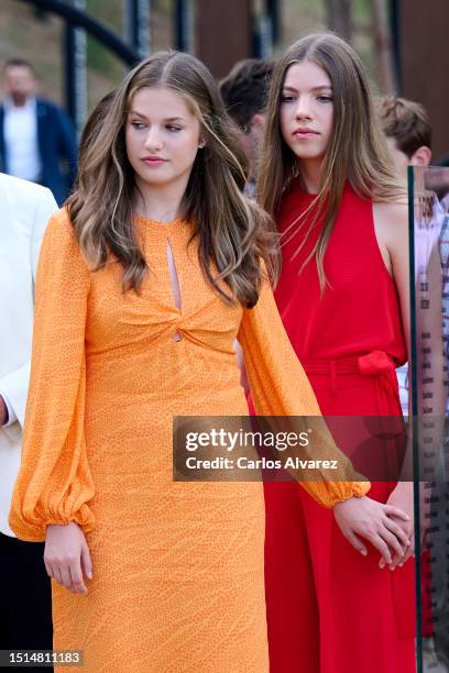 Crown Princess Leonor of Spain and Princess Sofia of Spain attend a meeting-Workshop on Innovation, teamwork and creativity, with Spanish chef Ferran...