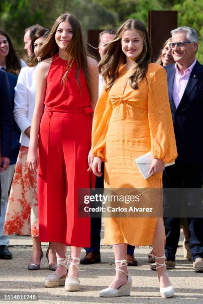 Crown Princess Leonor of Spain and Princess Sofia of Spain attend a meeting-Workshop on Innovation, teamwork and creativity, with Spanish chef Ferran...