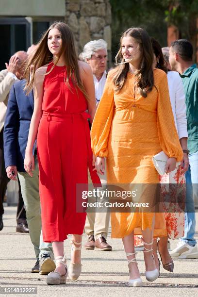 Crown Princess Leonor of Spain and Princess Sofia of Spain attend a meeting-Workshop on Innovation, teamwork and creativity, with Spanish chef Ferran...