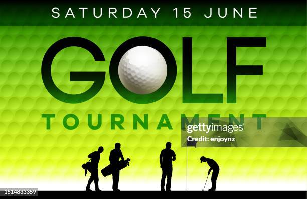 green golf tournament poster background - golf pattern stock illustrations