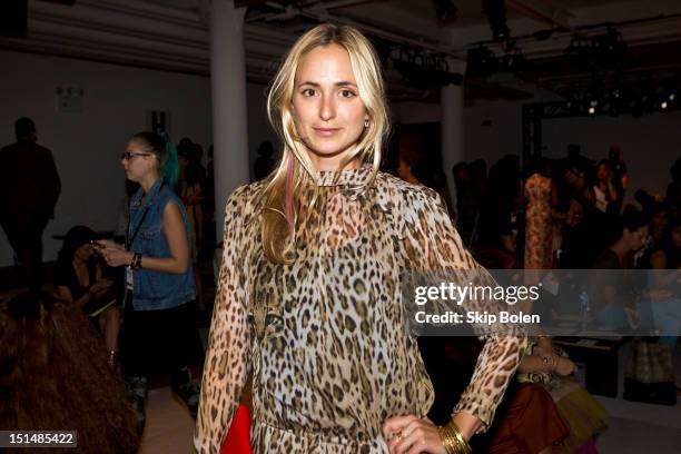 Vogue Style Editor at Large Elisabeth von Thurn und Taxis attends the Suno spring 2013 fashion show during Mercedes-Benz Fashion Week at Milk Studios...