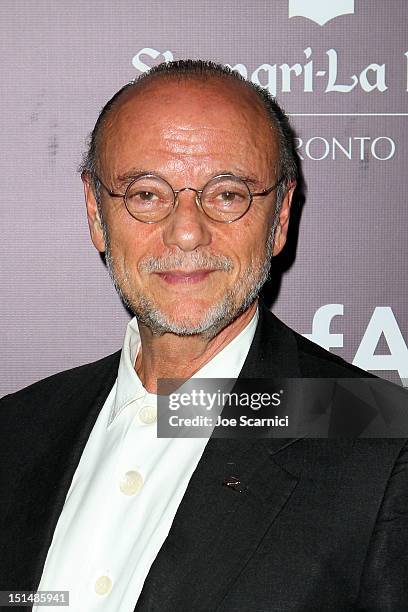 Moses Znaimer attends amfAR Cinema Against AIDS TIFF 2012 during the 2012 Toronto International Film Festival at Shangri-La Hotel on September 7,...