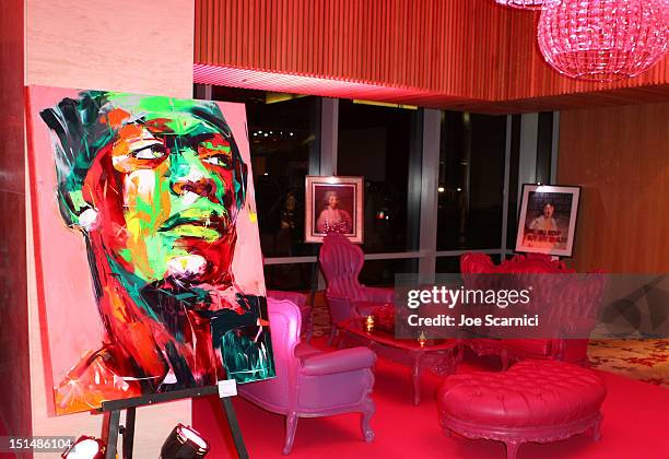 General view of the atmosphere at amfAR Cinema Against AIDS TIFF 2012 during the 2012 Toronto International Film Festival at Shangri-La Hotel on...