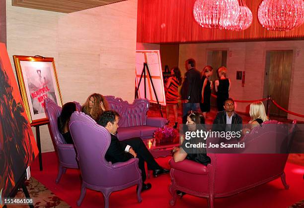 General view of the atmosphere at amfAR Cinema Against AIDS TIFF 2012 during the 2012 Toronto International Film Festival at Shangri-La Hotel on...