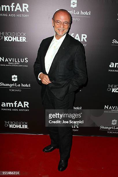 Moses Znaimer attends amfAR Cinema Against AIDS TIFF 2012 during the 2012 Toronto International Film Festival at Shangri-La Hotel on September 7,...