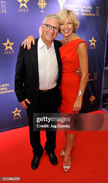 Martin Goldberg and tv personality Heather Hiscox attends the Rising Stars 2012: Academy Of Canadian Cinema & Television Party during 2012 Toronto...