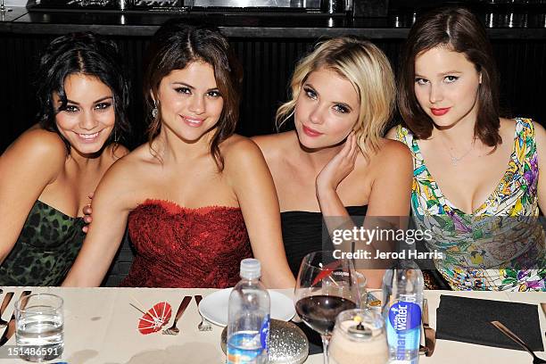 Actresses Vanessa Hudgens, Selena Gomez, Ashley Benson and Rachel Korine attend a dinner for the cast of "Spring Breakers" hosted by vitaminwater...