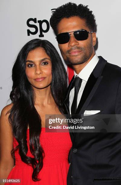 Singer Eric Benet and wife Manuela Testolini attends the 12th Annual BMI Urban Awards at the Saban Theatre on September 7, 2012 in Beverly Hills,...