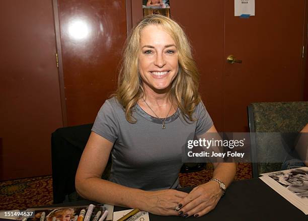 Actress Amanda Wyss attends Horrorhound Weekend - Day 1 at Marriott Indianapolis on September 7, 2012 in Indianapolis, Indiana.