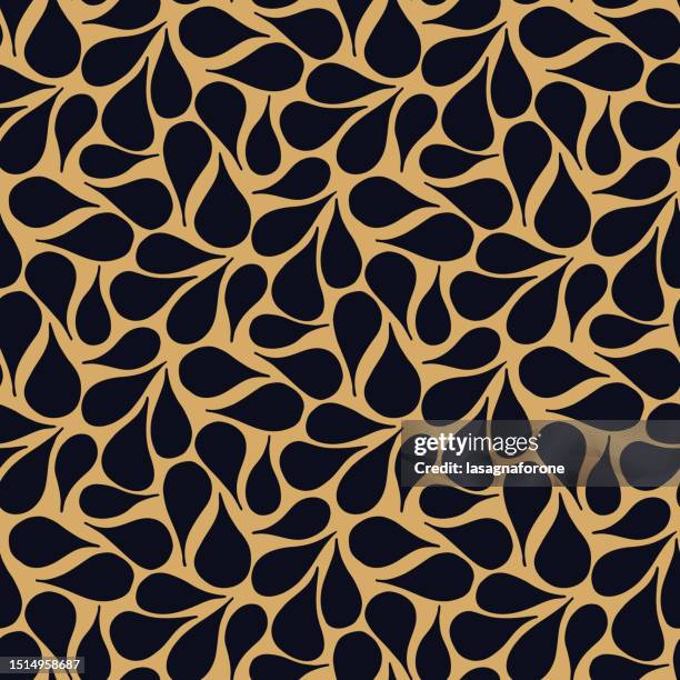 seamless hand drawn water droplet vector pattern - splatter pattern stock illustrations