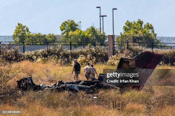 According CalFire a Cessna carrying six people crashed near Auld Road X Briggs Road in field killing al six. Charred remains of Cessna plane lies...