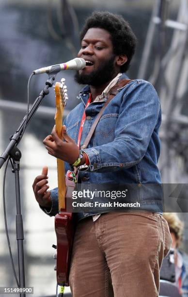 Singer Michael Kiwanuka performs during day 1 of the Berlin Festival on September 7, 2012 in Berlin, Germany.