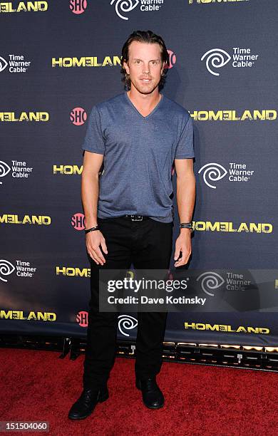 Athlete Brad Richards attends Time Warner Cable And Showtime Screening Of "Homeland" Season 2 at Intrepid Sea-Air-Space Museum on September 7, 2012...