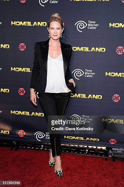 Actress Stephanie March attends Time Warner Cable And Showtime Screening Of "Homeland" Season 2 at Intrepid Sea-Air-Space Museum on September 7, 2012...