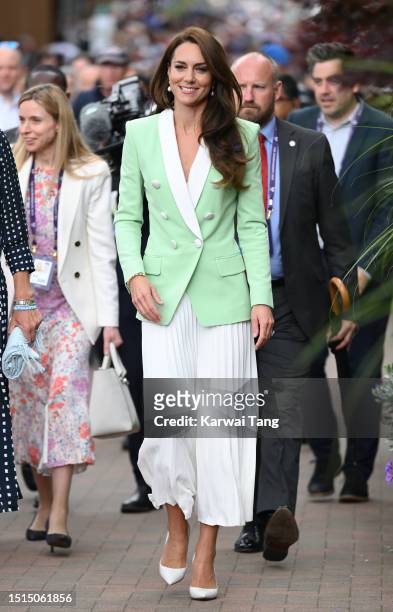 Catherine, Princess of Wales attends day two of the Wimbledon Tennis Championships at All England Lawn Tennis and Croquet Club on July 04, 2023 in...