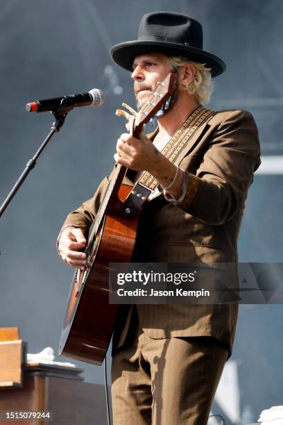 Langhorne Slim performs on stage during 2023 Let Freedom Sing! Music City on July 04, 2023 in Nashville, Tennessee.