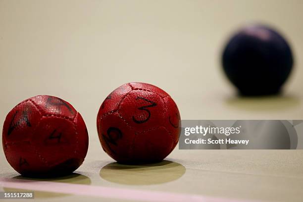 General view of the balls during the Individual BC4 Boccia Gold Medal Match between Dirceu Jose Pinto of Brazil and Yuansen Zheng of China on day 10...