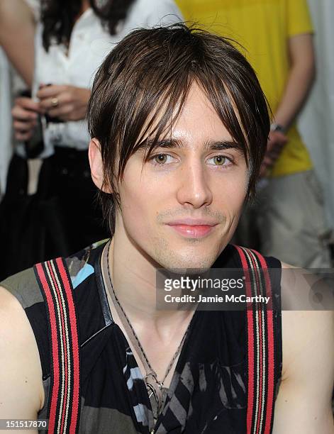 Reeve Carney attends the Edun show during Spring 2013 Mercedes-Benz Fashion Week at Skylight at Moynihan Station on September 8, 2012 in New York...