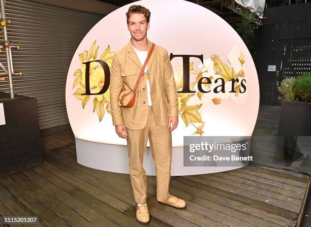 Will Poulter attends the Dior Tears pop-up launch party on July 8, 2023 in London, England.